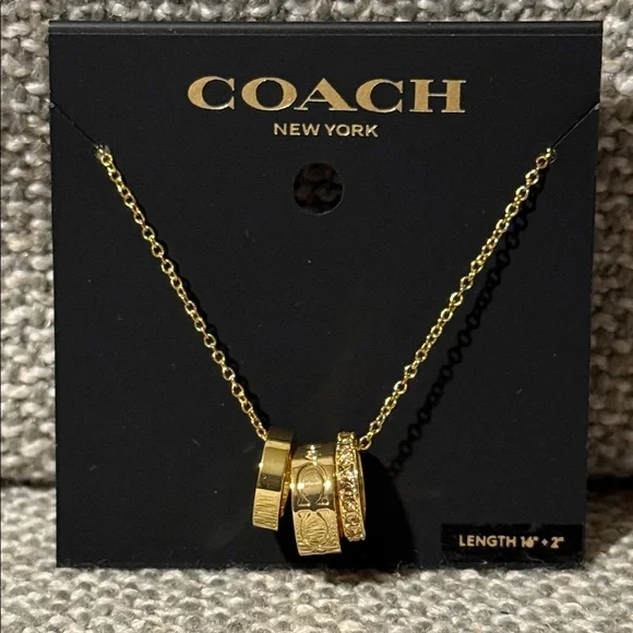 Coach Rondell YOU PICK Gold or Silver Pendant Necklace NEW - Picture 2 of 9